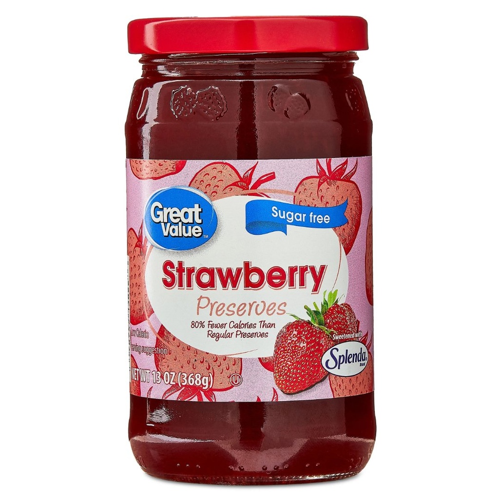 Mermelada De Fresa Sin Azúcar / Great Value / 368g