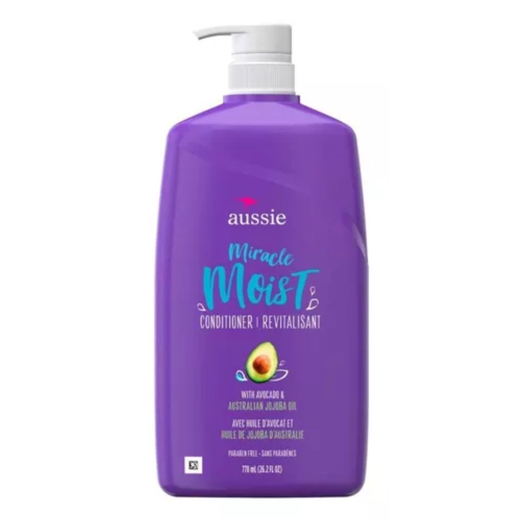 Acondicionador Milagroso Humectante Con Aceite De Aguacate Y Jojoba / Aussie / 778 mL