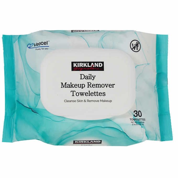Toallitas Húmedas Desmaquillantes A Base De Plantas Con Fragancia Ligera / Kirkland Signature / 30 Und