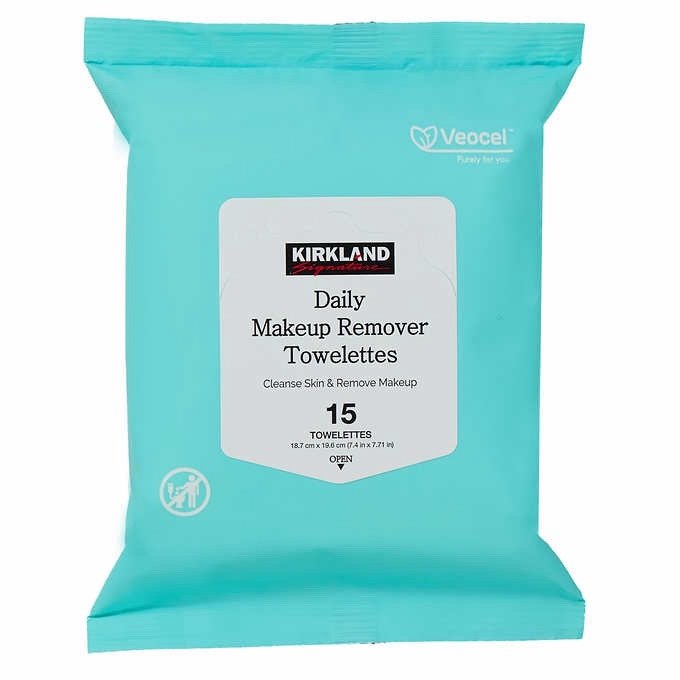 Toallitas Húmedas Desmaquillantes A Base De Plantas Con Fragancia Ligera / Kirkland Signature / 15 Und