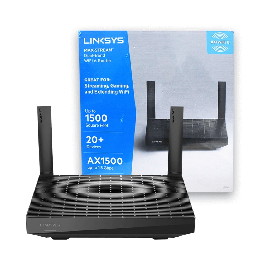Router Linksys Dual-Band Wi-Fi 6 Max Stream AX1500 1.5Gbps