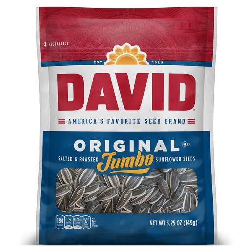 Semillas de Girasol David Jumbo Original, 149 gr