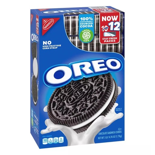 [044000074579] Galletas Nabisco Oreo, 12 Pack / 1.77 Kg