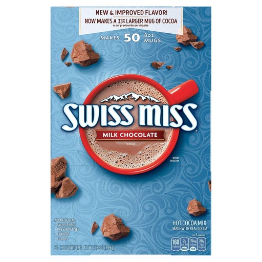 [070920476537] Mezcla de Chocolate Caliente Swiss Miss 50 Pack / 39g / 1.95 Kg