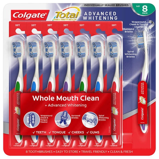 Cepillo De Dientes Colgate Advanced 8 Pack.