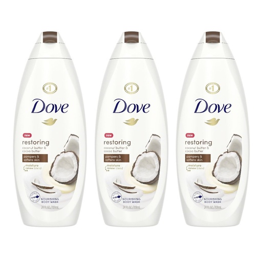 Jabón Líquido Corporal Dove Coco 3 Pack / 709ml.