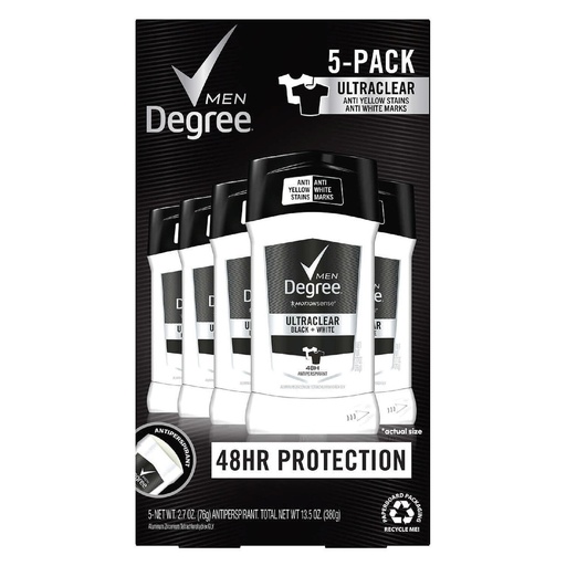 [079400452993] Desodorante De Caballero Degree Ultra Clear 5 Pack / 76gr.