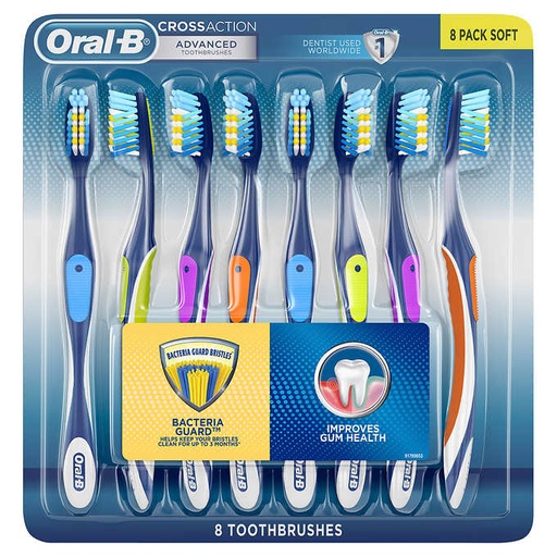 Cepillo De Dientes Oral-B Cross Action 8 Pack.