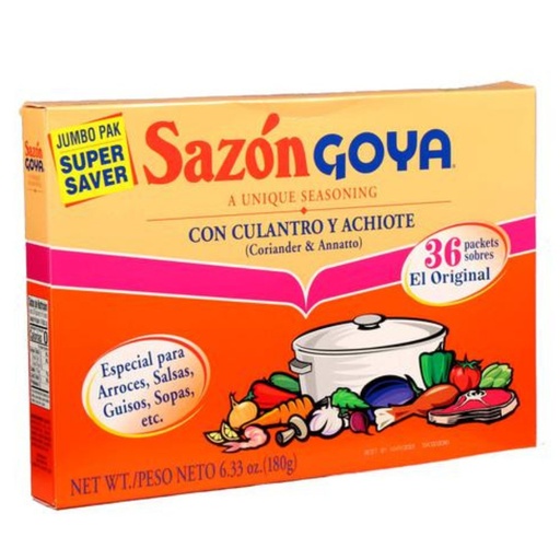 [041331037761] Condimento Sazon Goya Con Culantro y Achiote / 36 Sobres
