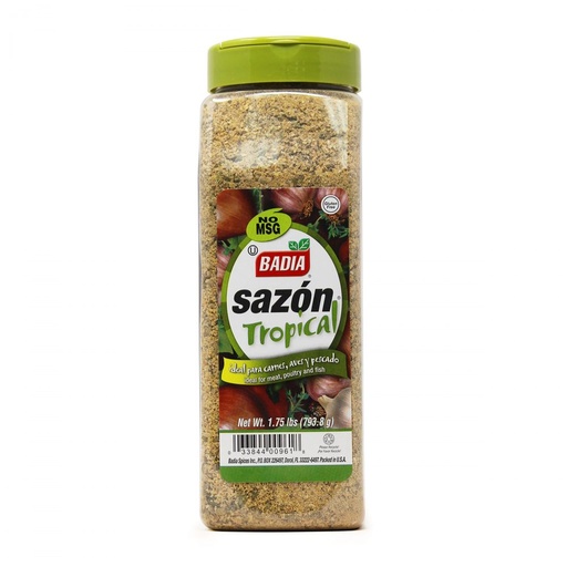 [033844009618] Condimento Badia Sazon Tropical, 793g