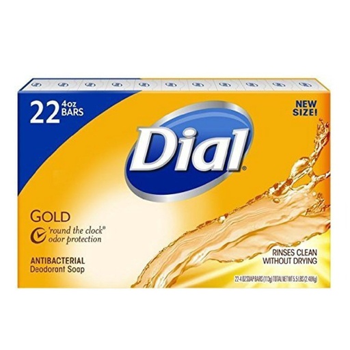 [017000141091] Jabon de Barra Dial Antibacterial Gold 22 Pack / 113g