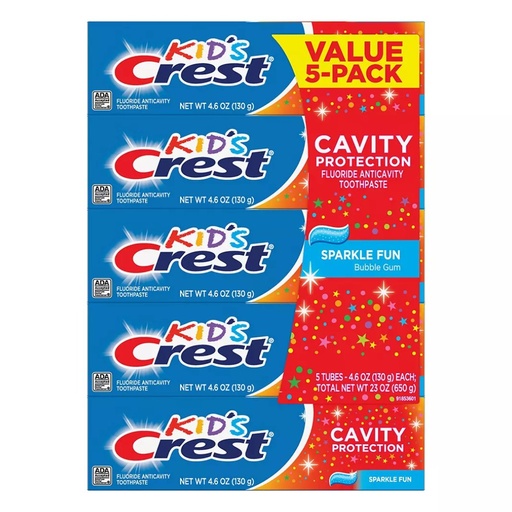 [037000823490] Pasta Dental Para Niños Crest Cavity Protection 5 Pack / 130g