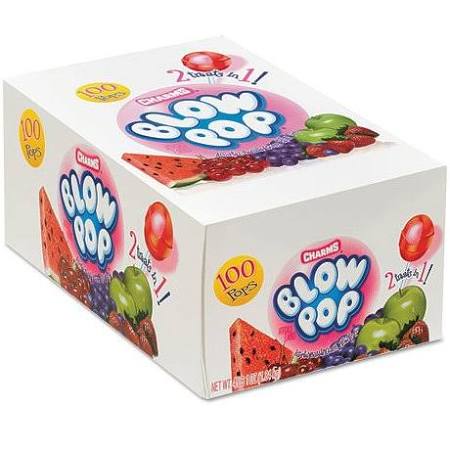 [014200338696] Chupetas Charms Sabores Variados 100 Pack