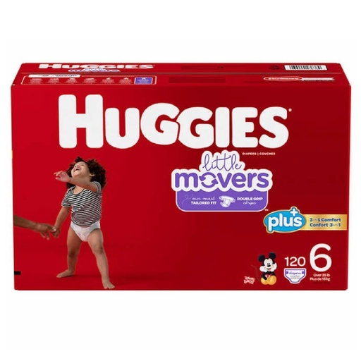 Pañales Huggies Little Movers Talla 6 / 120 Pack