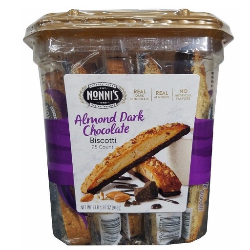 [718604969363] Galletas Nonni´s Cioccolati Almendra Con Chocolate Oscuro 25 Pack, 943g