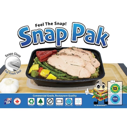 [859307001032] Envases Para Almacenamiento de Alimentos Snap Pak, 28 oz / 25 Pack
