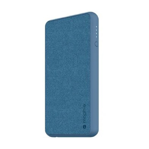 Cargador Portátil Mophie Plus XL De 10.000 mAh Con Cable Lightning Incorporado / Color Azul