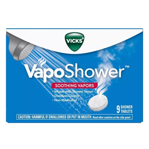[323900042193] Tabletas De Ducha de Vapor De Aromaterapia Vicks VapoShower / 9 Pack