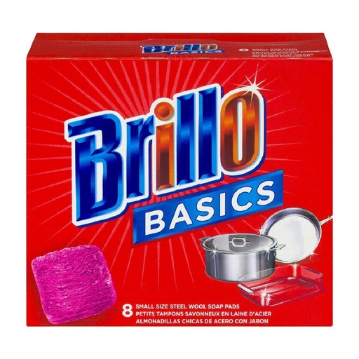 [070881533102] Esponjas De Acero Con Jabón, Brillo Basics / 8 Pack