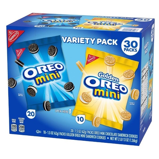 Mini Oreos Paquete Variado, 30 Pack