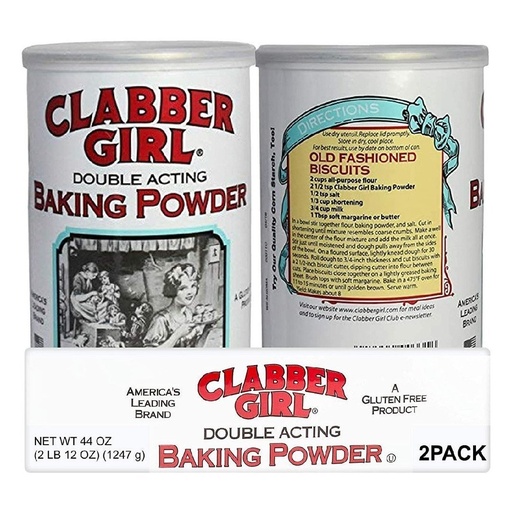 [019900003363] Polvo de Hornear Clabber Girl, 2 Pack / 1247g