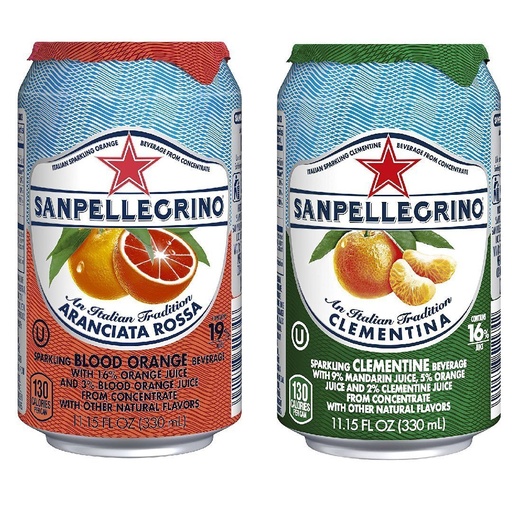 Agua Sanpellegrino Sabores Variados, 24 Pack / 330ml