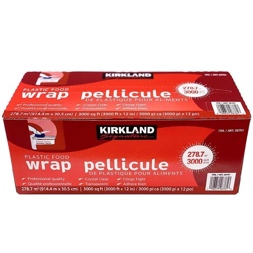 [096619267613] Rollo Envoltorio Plástico Transparente Kirkland, 30,5cm x 914,4 m