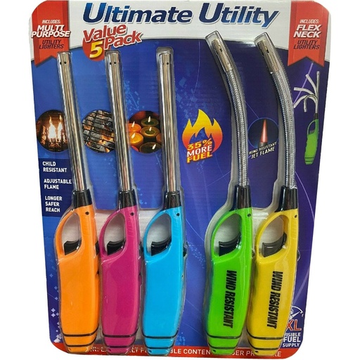 [830961004843] Encendedores Multi-Funcional Ultimate Utility, 5 Pack Variados
