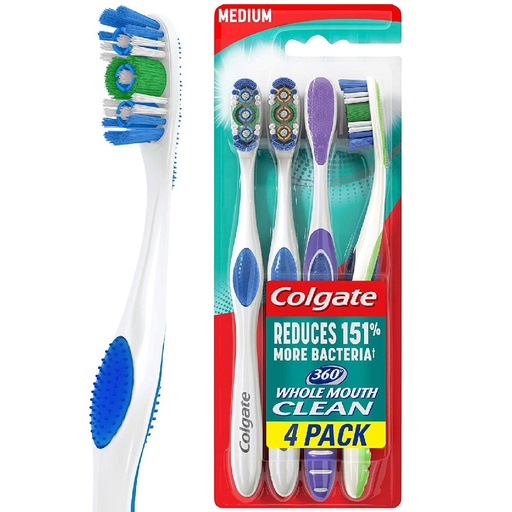 Cepillo De Dientes Colgate 360, 4 Pack