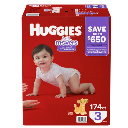 [036000536232] Pañales Huggies Little Movers Talla 3 / 174 Pack