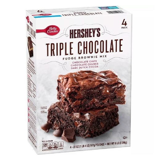 [016000496286] Mezcla De Brownie Hershey´s Triple Chocolate, 4 Pack / 567g / 2.26 Kg