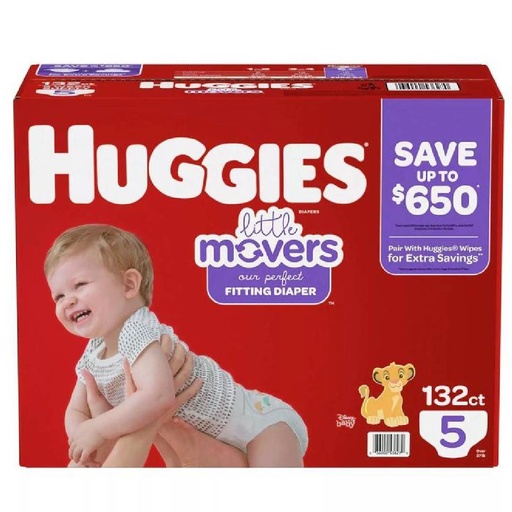 [036000536270] Pañales Huggies Little Movers Talla 5 / 132 Pack