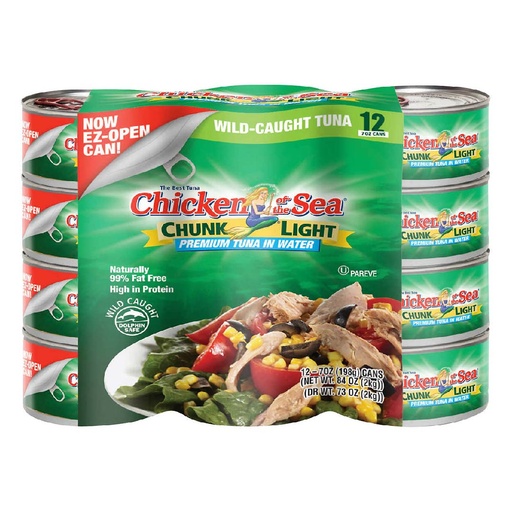 [048000701787] Atún En Lata Premiun Chicken Of The Sea, 12 Pack / 198g