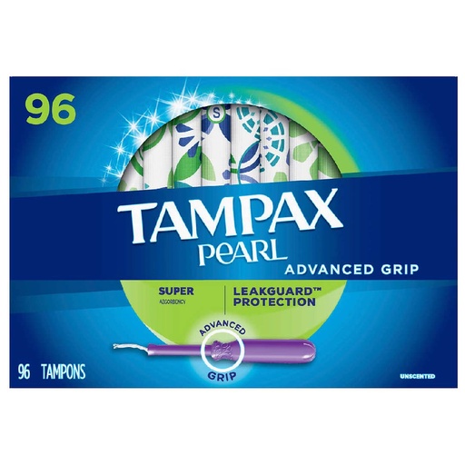[073010714786] Tampones Tampax Pearl Super, Sin Perfume / 96 Pack