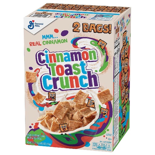 [016000435322] Cereal Cinnamon Toast Crunch, 2 Pack / 700g / 1.4 Kg Total