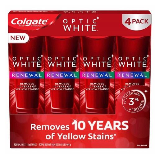 [035000977755] Pasta Dental Blanqueadora Colgate Optic White Renewal / 4 Pack