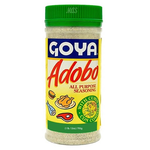 [041331038447] Condimento Goya Adobo Con Comino, 793g