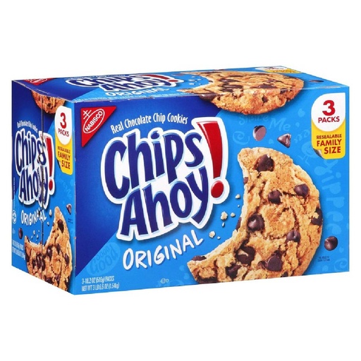 Galletas Nabisco Chips Ahoy / 3 Pack Tamaño Familiar / 1.54Kg