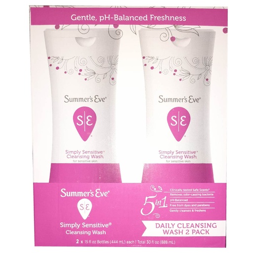 [041608001174] Jabón Íntimo Summer’s Eve - Simply Sensitive / 2 Pack / 444 ml