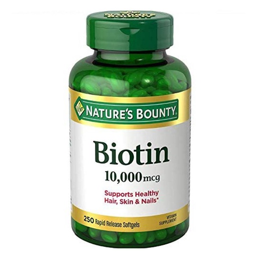 Biotin Nature's Bounty 10.000 mcg, 250 cápsulas