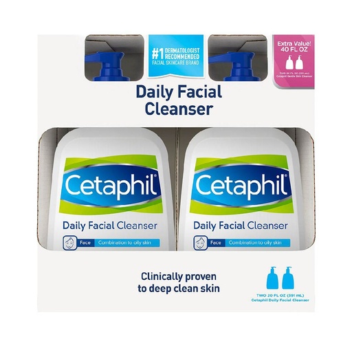Limpiador Facial Cetaphil, 2 Pack / 591ml