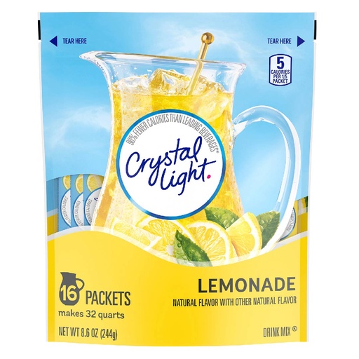 Sobres Crystal Light Sabor Natural, 16 Pack / 121g
