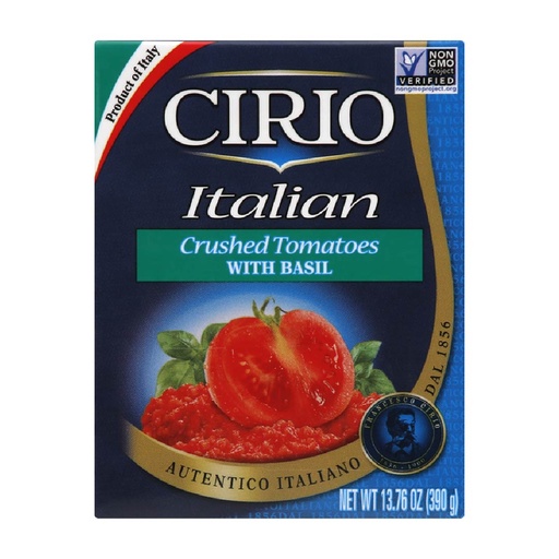 [822356000516] Tomates Italianos Triturados Con Albahaca, Cirio / 390g