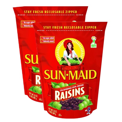 [041143129074] Pasas De Uva Californiana Secadas Al Sol Sun-Maid, 2 Pack / 1.7 Kg