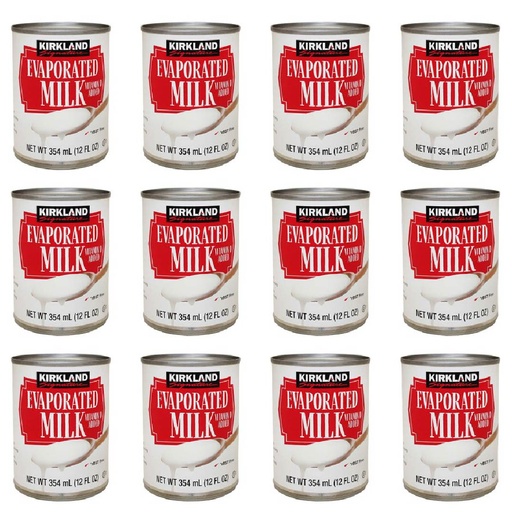 Leche Evaporada Kirkland, 12 Pack / 354ml