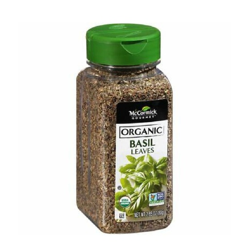 [052100634555] Condimento Orgánico Hojas De Albahaca McCormick, 80g