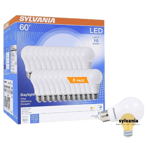 Bombillos Sylvania 60W LED, 8 Pack