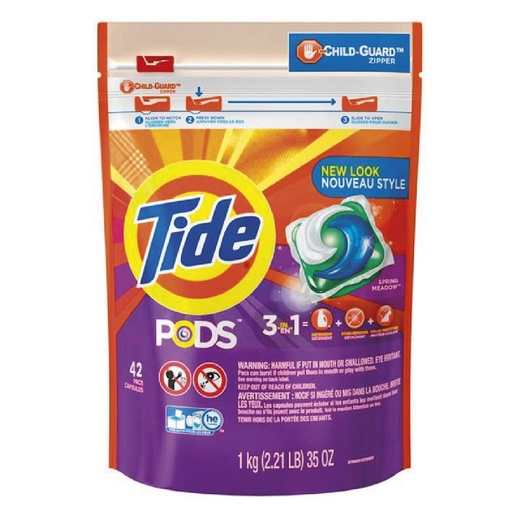 Detergente Liquido en Capsulas, Tide Pods 3 en 1 / 42 Pack