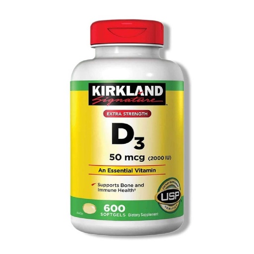 [096619393916] Vitamina D3 50 Mcg / 600 Cápsulas