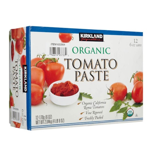 [096619937332] Pasta De Tomate Organica Kirkland, 170g / 12 Pack